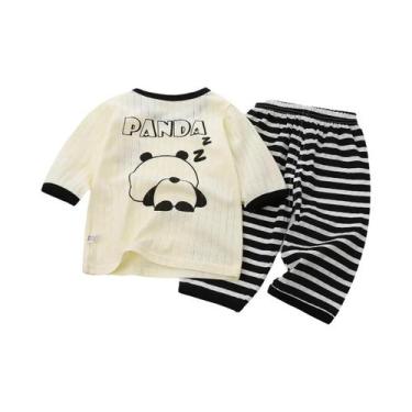 Imagem de Conjuntos De Pijamas De Algodão Para Bebês Com Manga Longa, Roupas De 