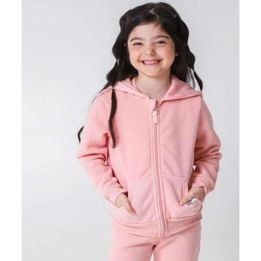 Imagem de Casaco Infantil Moletom Flanelado Marisa Tam 4 a 10 Ro-50027, 8, Rosa
