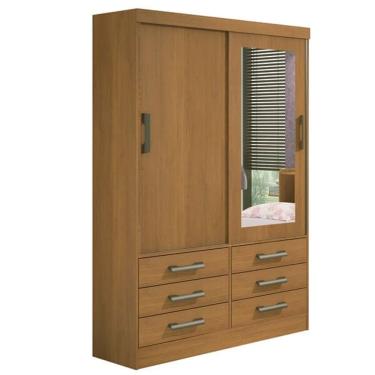 Imagem de Guarda Roupa Solteiro Esp 2 Portas 6 Gav Meridian-cin D'doro