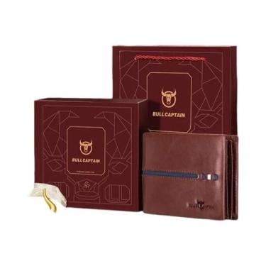 Imagem de Carteira De Negócios Masculina Em Couro Legítimo, Multifuncional, Port