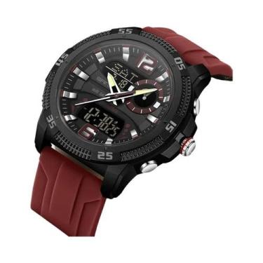 Imagem de Relógio Esportivo Masculino À Prova d'Água Com Duplo Display SANDA, Re