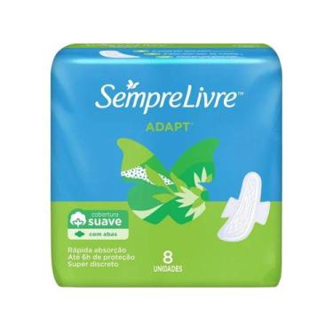 Imagem de Absorvente Cobertura Suave Com Abas Sempre Livre 8 Unidades
