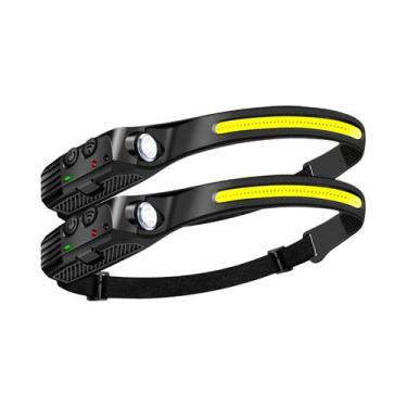 Imagem de Lanterna De Cabeça LED Recarregável USB 230 Graus Para Camping, Caminh