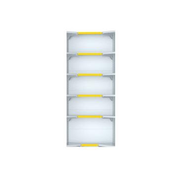 Imagem de Kit 6 Bandejas Canto 202 FIT Farmacia 30/25 Branco Pe Amarel
