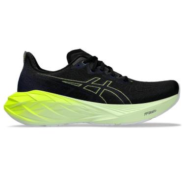 Imagem de Tênis ASICS Novablast 4 - Masculino - Preto com Verde-Masculino