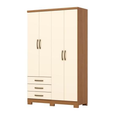 Imagem de Guarda Roupa 04 Portas E 03 Gavetas Caju Da135 Cinamomo Off White - Henn
