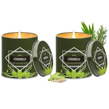 Imagem de Velas de citronela Molensun, pacote com 2, 530 ml para ambientes exter