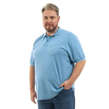 Imagem de Camisa Polo Masculina Plus Com Bolso Dia a Dia