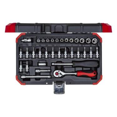 Imagem de Jogo de Soquetes Sextavados 1/4'' 4 à 13mm 33 Peças 3300051 - Gedore R