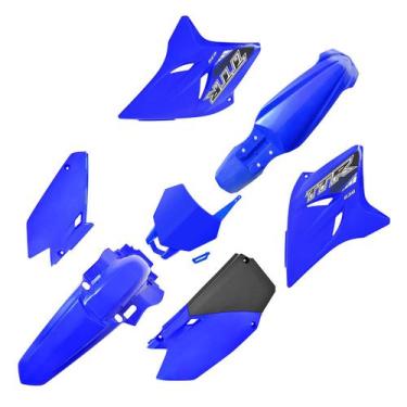 Imagem de Kit Carenagem Biker Ttr 230 Com Adesivo e Number Plate, Azul