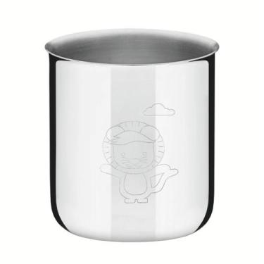 Imagem de Copo Infantil 340ml Baby Friends +2 Anos Aço Inox Ergônomico Tramontin