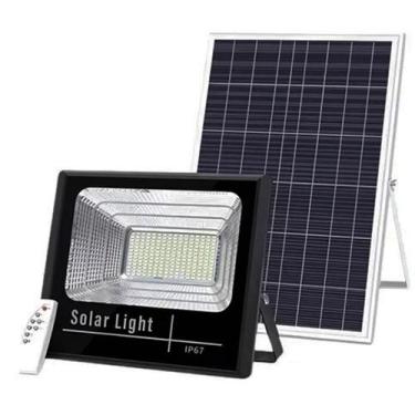 Imagem de Refletor Holofote Led Com Placa Solar 50w Ip66 On-lu202 - ELETRONICA C
