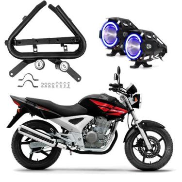 Imagem de Kit Protetor Carenagem + U7 Angel Eye Azul Twister 250 2016 2017 2018 