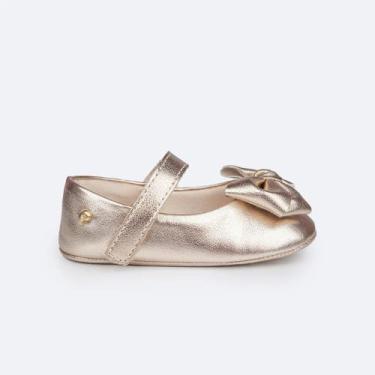 Imagem de Sapato Bebê Pampili Menina Nina Laço Dourado, 17