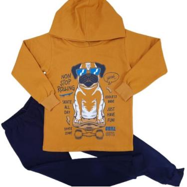 Imagem de Conjunto Inverno Infantil Moletom Cachorro Menino 13999 - Brink Kids, 