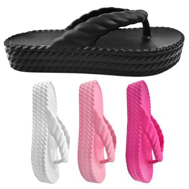 Imagem de Chinelo Feminino Nuvem Trança Plataforma Leve Macio BGX11X - Yvate, Ro