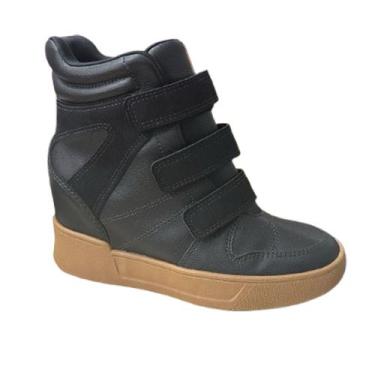 Imagem de Tenis Salto Sneaker Ramarim Plataforma Embutido 2591202 tiras autocola