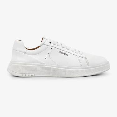 Imagem de Tenis Sapatênis Ferracini Logan Masculino Couro Branco, Branco, 40