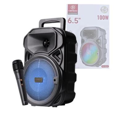 Imagem de Caixa Som Bluetooth Portátil 100W com Microfone Kapbom