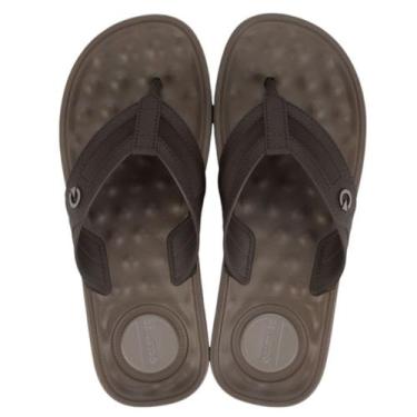 Imagem de Chinelo de Dedo Masculino Massageador Cartago Alabama, Marrom, Marrom,