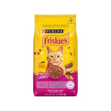 Imagem de Ração Premium para Gato Friskies - Mix de Carnes Adulto 10,1kg, Mix de