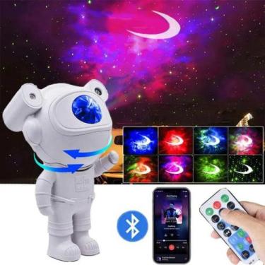 Imagem de Projetor Led Noturno Galáxia Robo Astronauta Com Bluetooth Musicas Biv
