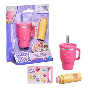 Imagem de Acessórios para boneca passeio de verão copo e balm labial baby alive 