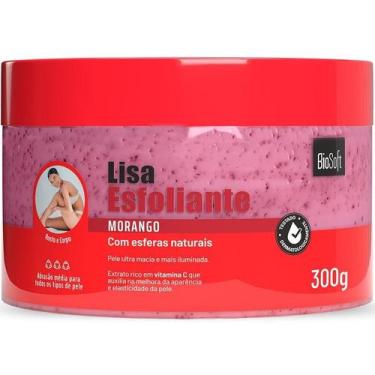 Imagem de Esfoliante Bio Soft Morango 300g Rosto e Corpo Vitamina C Pele Ilumina