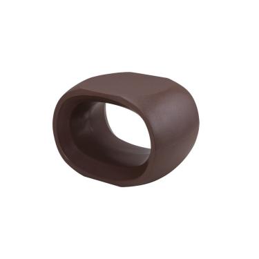 Imagem de Mesa de Apoio Octo Redonda Tampo em Plástico Estrutura Resistente à Umidade Marrom Café Tramontina