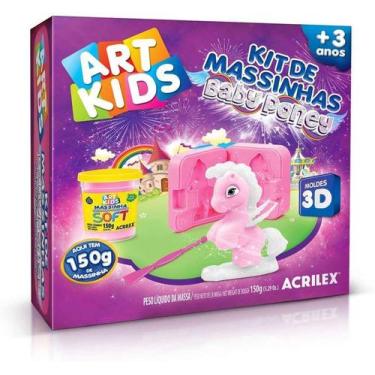Imagem de Kit Massinha De Modelar Acrilex 150g Baby Poney