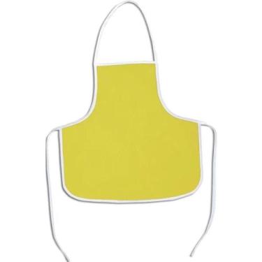 Imagem de Avental Escolar Infantil Acp Amarelo em PVC Laminado com Viés 41x46 1 