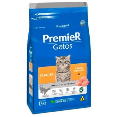Imagem de Ração Premier Gatos Ambientes Internos Filhotes Sabor Frango 1,5 kg