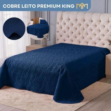 Imagem de Cobre Leito King Padrão Slim Matelado Antiácaro Antialérgico Bordado E