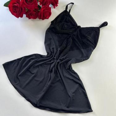 Imagem de Camisola Sensual com renda Hannah Tamanho:GCor:Rosê - Like4you, G, Ros
