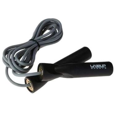 Imagem de Corda de Pular Rolamento Treino Funcional Cinza Liveup - Liveup Sports