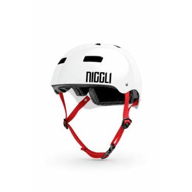 Imagem de Capacete branco fita vermelha pro brilho niggli, G