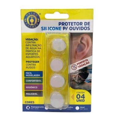 Imagem de Protetor De Ouvido De Silicone Moldável 4040 Orthopauher, Incolor