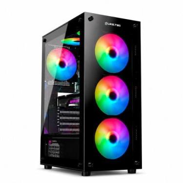Imagem de Gabinete Gamer Liketec Matrix V2, Mid Tower, Rainbow, ATX, Lateral e F