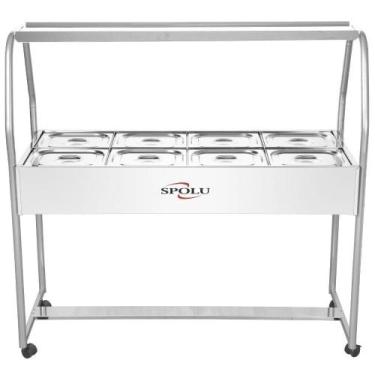 Imagem de Buffet Térmico SPL508 8 Cubas Inox 2500W Termostato 220V Spolu