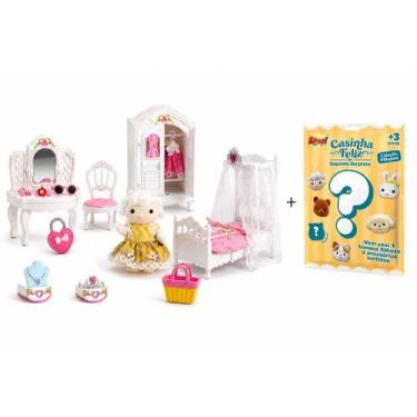 Imagem de Casinha Feliz Quarto Completo + Boneco Surpresa Aleatório - Zoop Toys