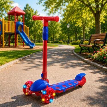 Imagem de Patinete Speed Fun com Luzes de Led - Vermelha A partir de 3 anos - IM