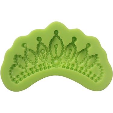 Imagem de Funshowcase Molde de silicone Crown Queen Tiara para artesanato de açúcar, enfeite de cupcake, joias, argila de polímero, projetos de artesanato mini