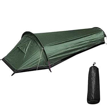 Imagem de GQYYS Barraca ultraleve para acampamento ao ar livre, tenda ultraleve para 1 homem, barraca de caminhada portátil à prova d'água, barraca de acampamento, para acampamento, caminhadas, equitação, caminhadas, montanhismo