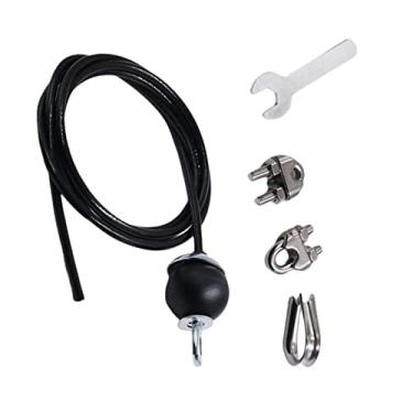Imagem de Fancyes Substituição de cabo de ginástica cabo de polia de fitness fio de aço corda bíceps tríceps treinamento para de cabo ginásio sistema de, 3m ajustável