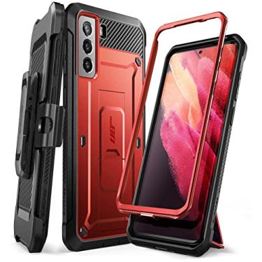 Imagem de Capa SUPCASE Unicorn Beetle Pro Series projetada para Samsung Galaxy S21 Plus 5G (versão 2021), capa resistente de corpo inteiro e dupla camada Coldre e suporte sem protetor de tela integrado (Vermelho)