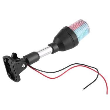 Imagem de Luz LED para barco marinho ajustável Luz de sinal para iate, Shoreline Tricolor Vermelho Verde Dobrável para baixo Âncora de popa Lâmpada de navegação LED