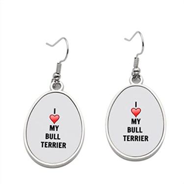 Imagem de Brinco Bull Terrier – Brincos com pingente bull terrier para meninas – presente de festa de aniversário dos namorados