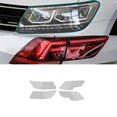 Imagem de MVMTVT Adesivo de TPU preto transparente para farol de carro com película protetora para Volkswagen Tiguan 5N MK2 2017-Acessórios para presente
