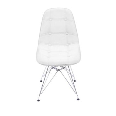 Imagem de Cadeira DKR Base Cromada Botonê OR Design Branco
