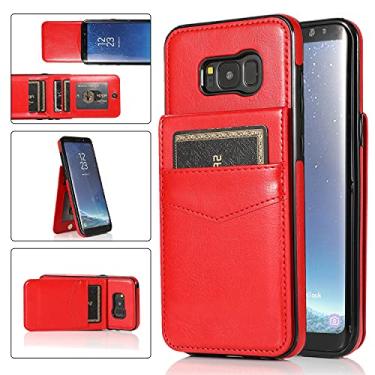 Imagem de Mobile phone accessories Para Samsung for Galaxy S8 Plus cor sólida PC + capa protetora TPU com suporte e slots de cartão phone case